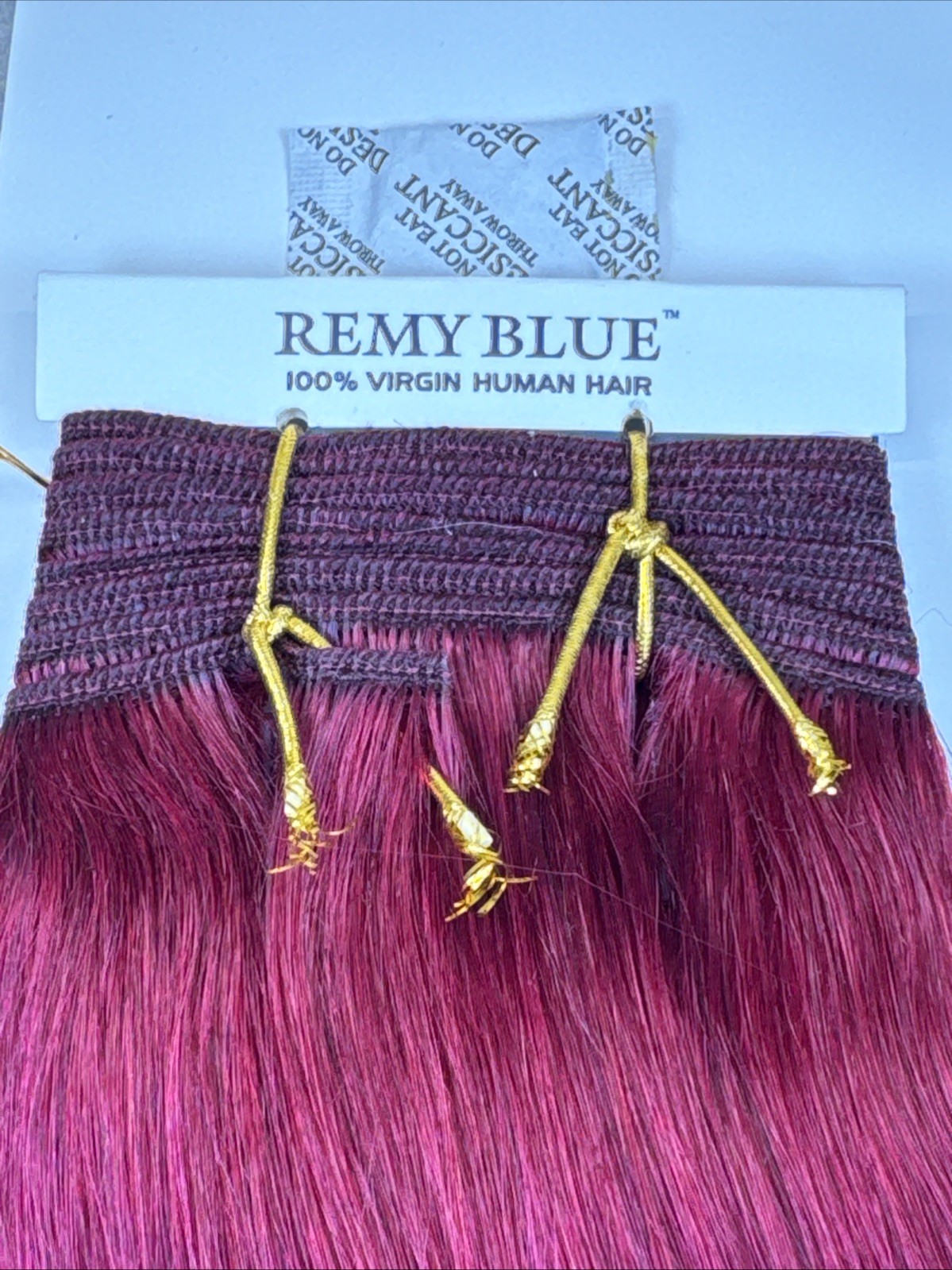 Kara Remy Blue 100% Virgin Human Hair Extensions Weave Burgundy 12″ Professional