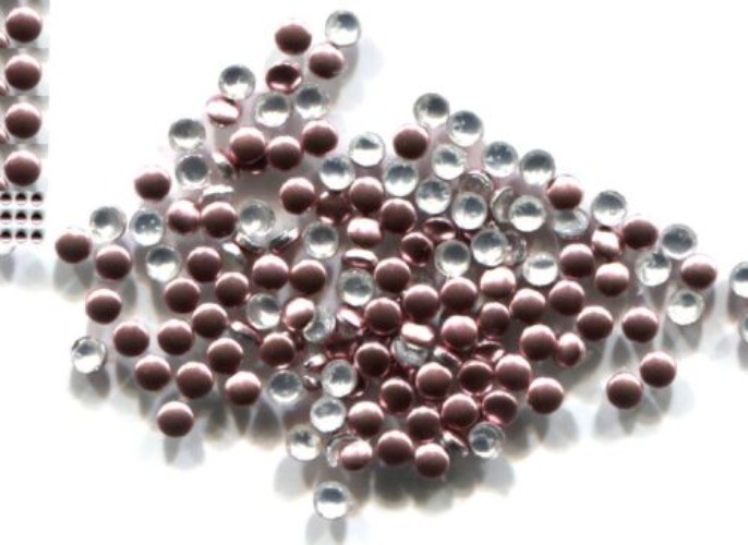 Round Smooth Nailheads 1.5mm LT PINK Hot fix 2 Gross 288 Pieces
