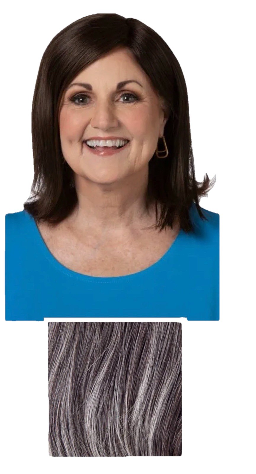 Toni Brattin 517 Grand Topper HF Hairpiece SALT/PEPPER New