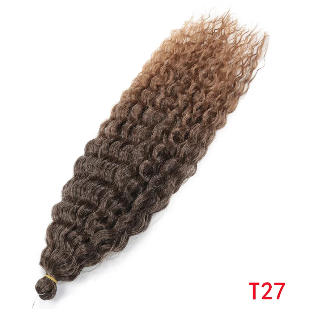 Ariel afro Curl Water Wave Braiding Hair Synthetic Crochet Blonde Pink Ombre