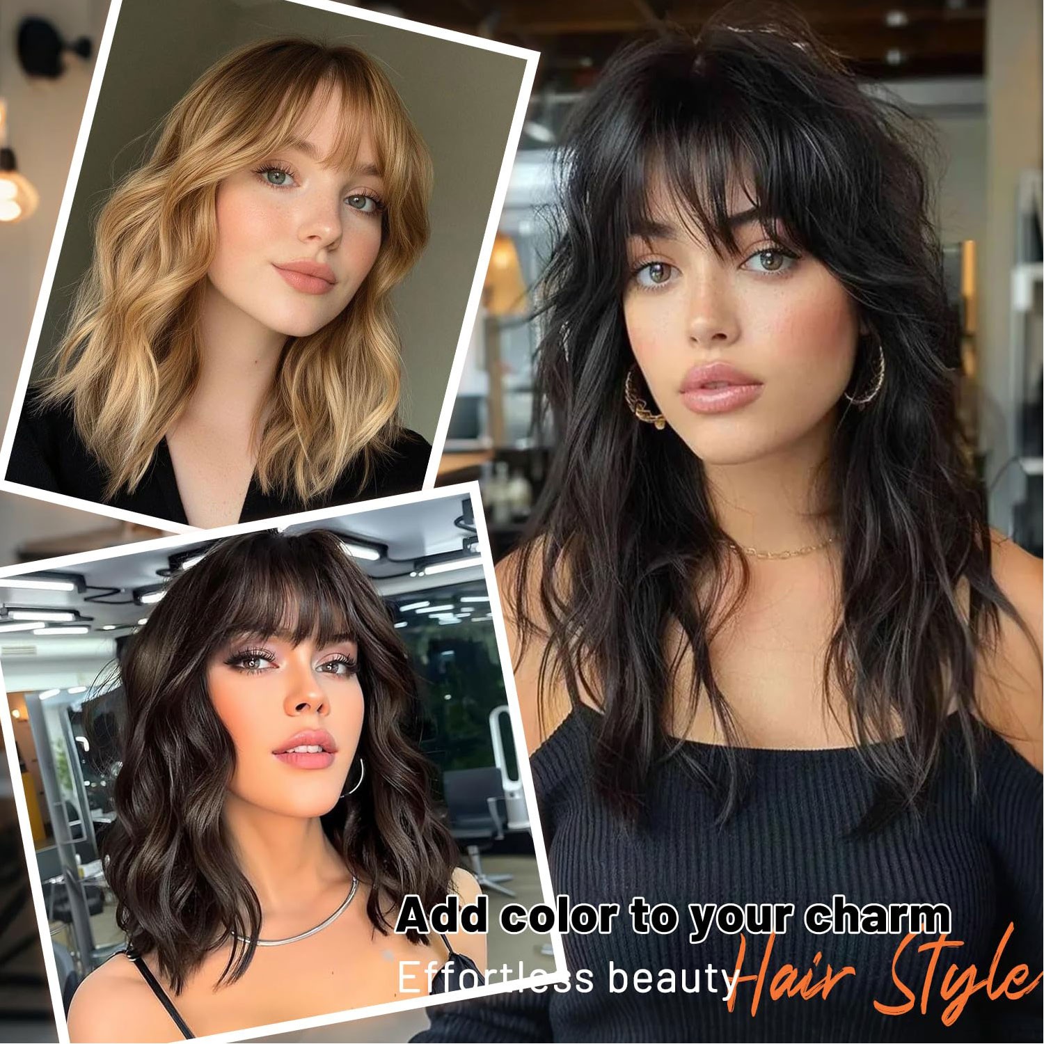 14in Topper Hairpiece Top Wiglet Womens Toupee Clip In Hair Silk Base with Bangs