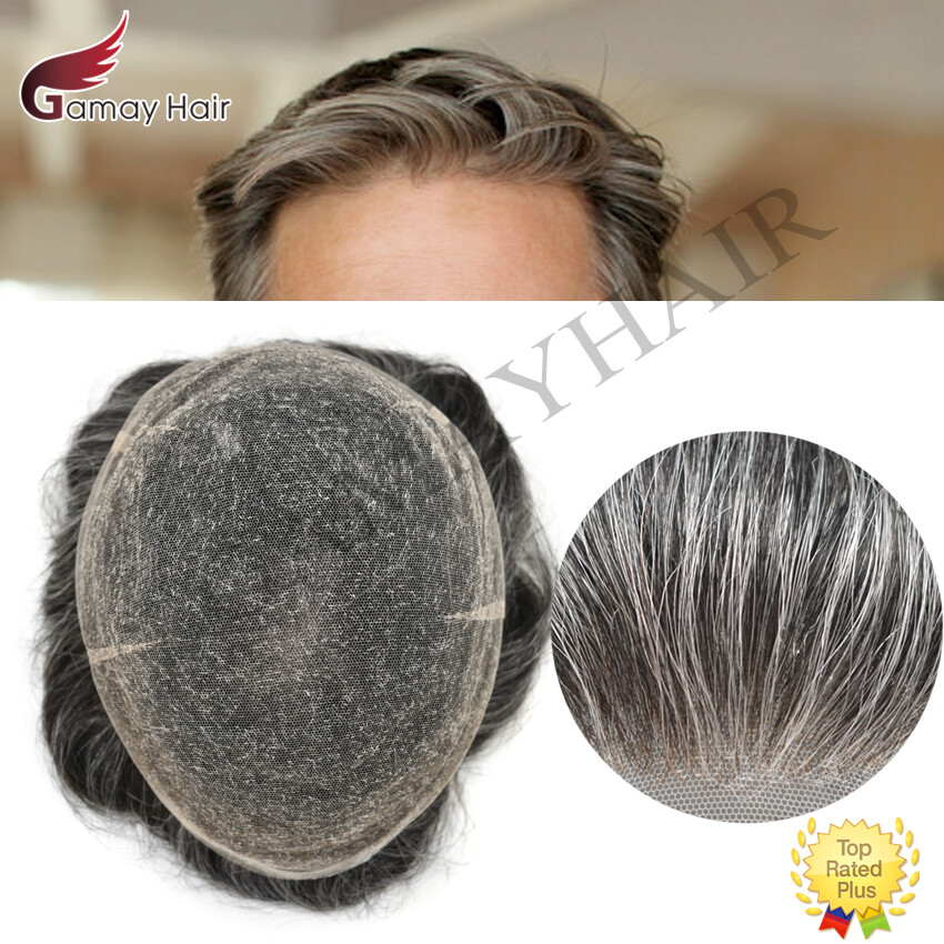 Toupee for Men Hair Replacement System All Swiss Lace Mens Hairpiece Wig Natural