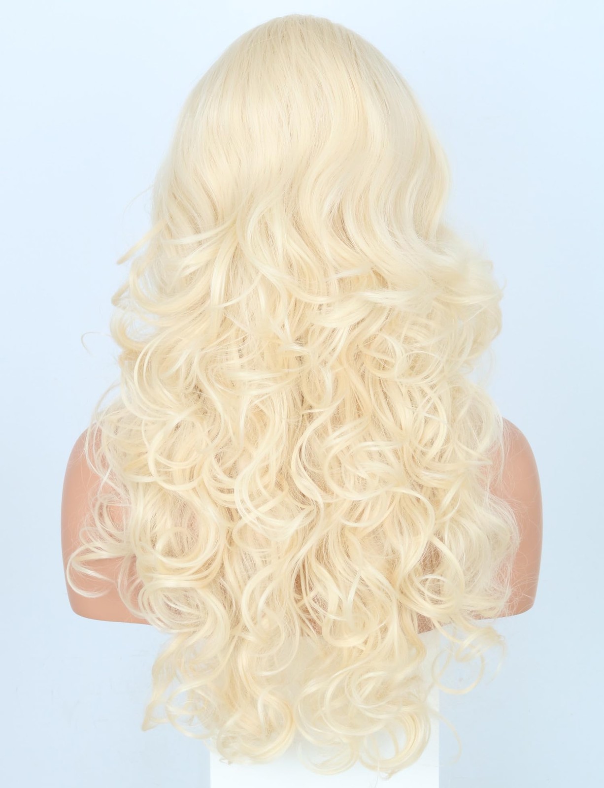 Blonde Bouffant Beehive Wig Retro Long Wave Curly for Women Halloween Costume…