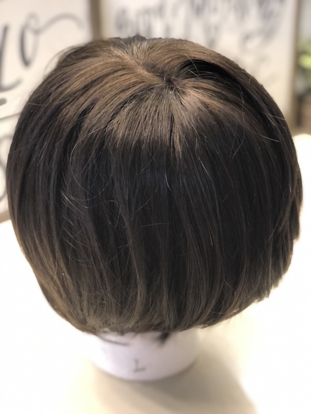 New Lace Front Hand Tied Synthetic Wig Dark Brown Short