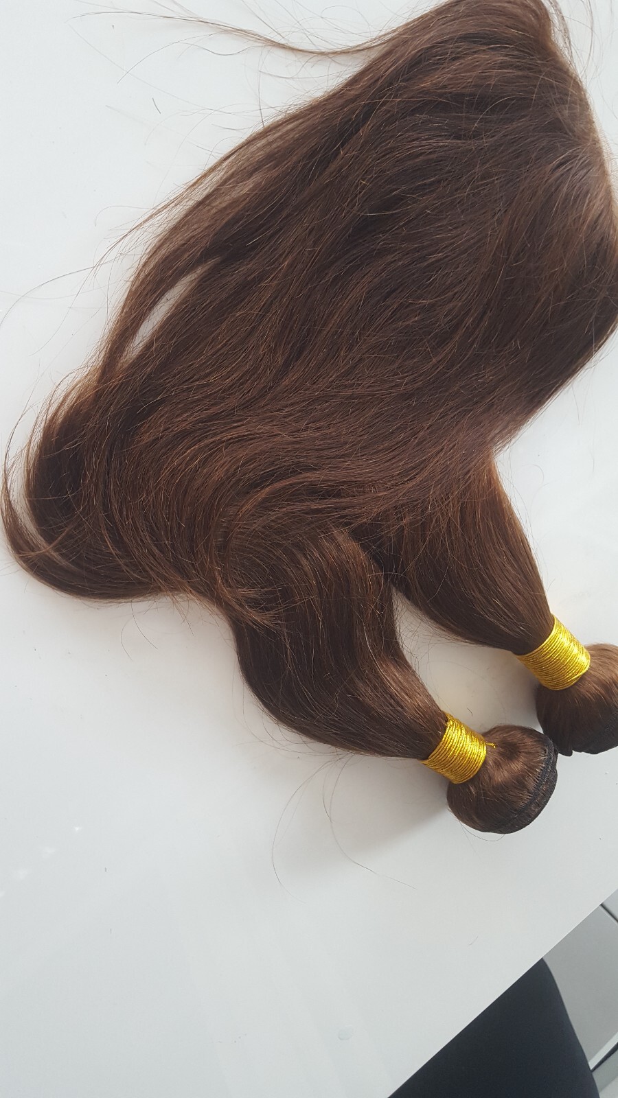12A BRAZILIAN VIRGIN HAIR CHESTNUT BROWN COLOUR 4# STRAIGHT 10+12&10INCH CLOSURE