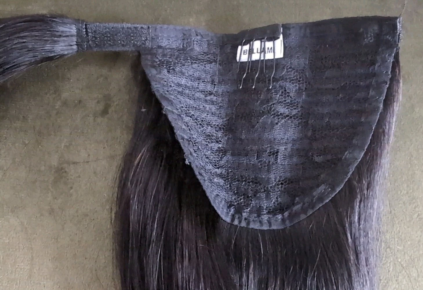 NEW Bellami It’s A Wrap Ponytail Extension 16″ 80g Human Hair Off Black #1B