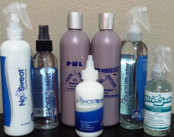 GhostBond white glue adhesive 1.3 oz free app brush lace wigs toupee hairpiece