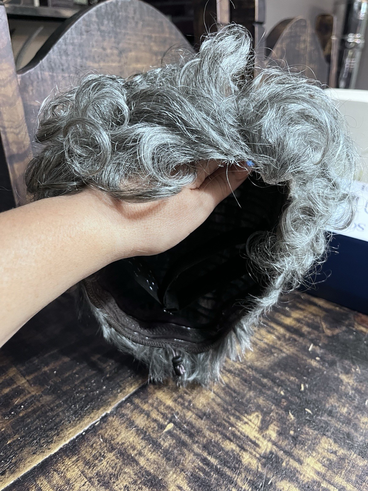 Soul Lady Wig Natural Wave Pixie Lace 100% Human Hair Standard Salt & Pepper
