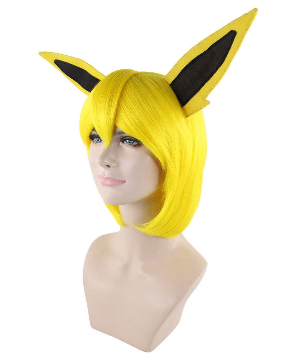 Monster Unisex Wig w/ Ears | Yellow Cosplay Wig | Premium Breathable Capless Cap