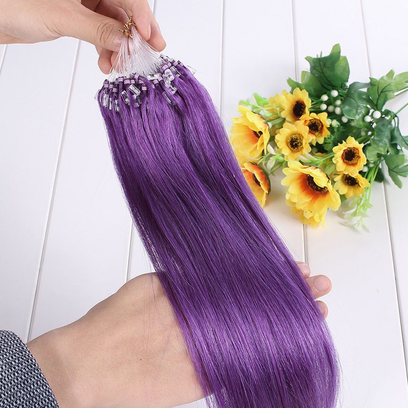 Micro Links Human Hair Extensions Nano Bead Micro Loop Natural Indian Hair US