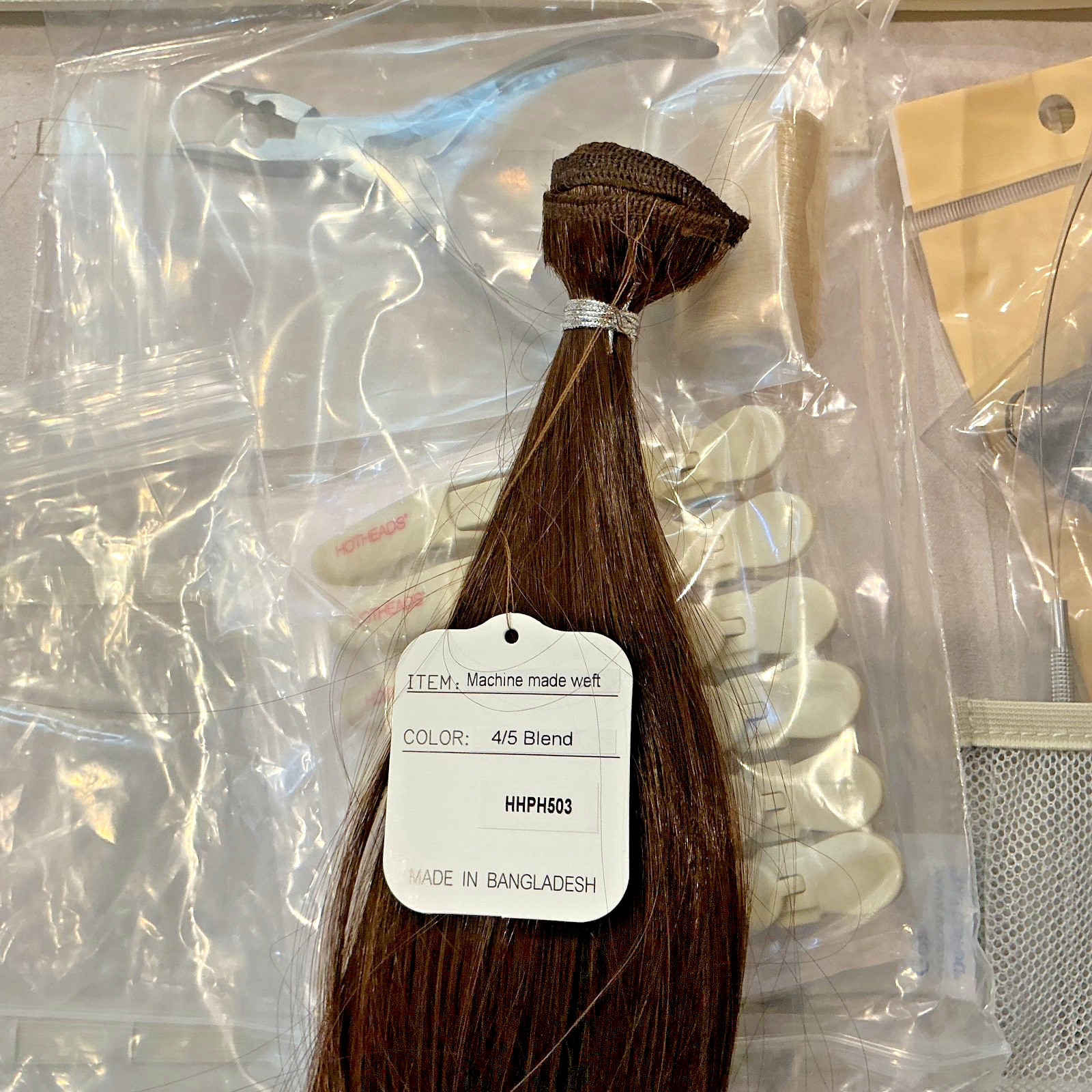 Hotheads Hair Extension Student Starter Kit Practice Weft Color Ring Tools