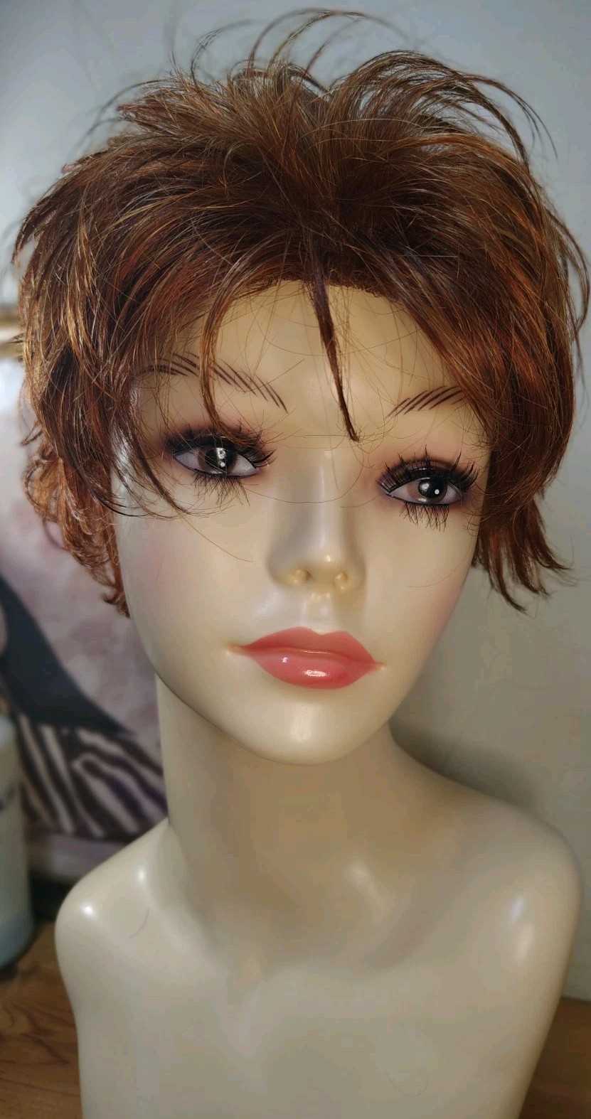 Luxury Envy Kitana Wig – Lighter Red-B – 100% Hand-Tied Mono Top – NWT.