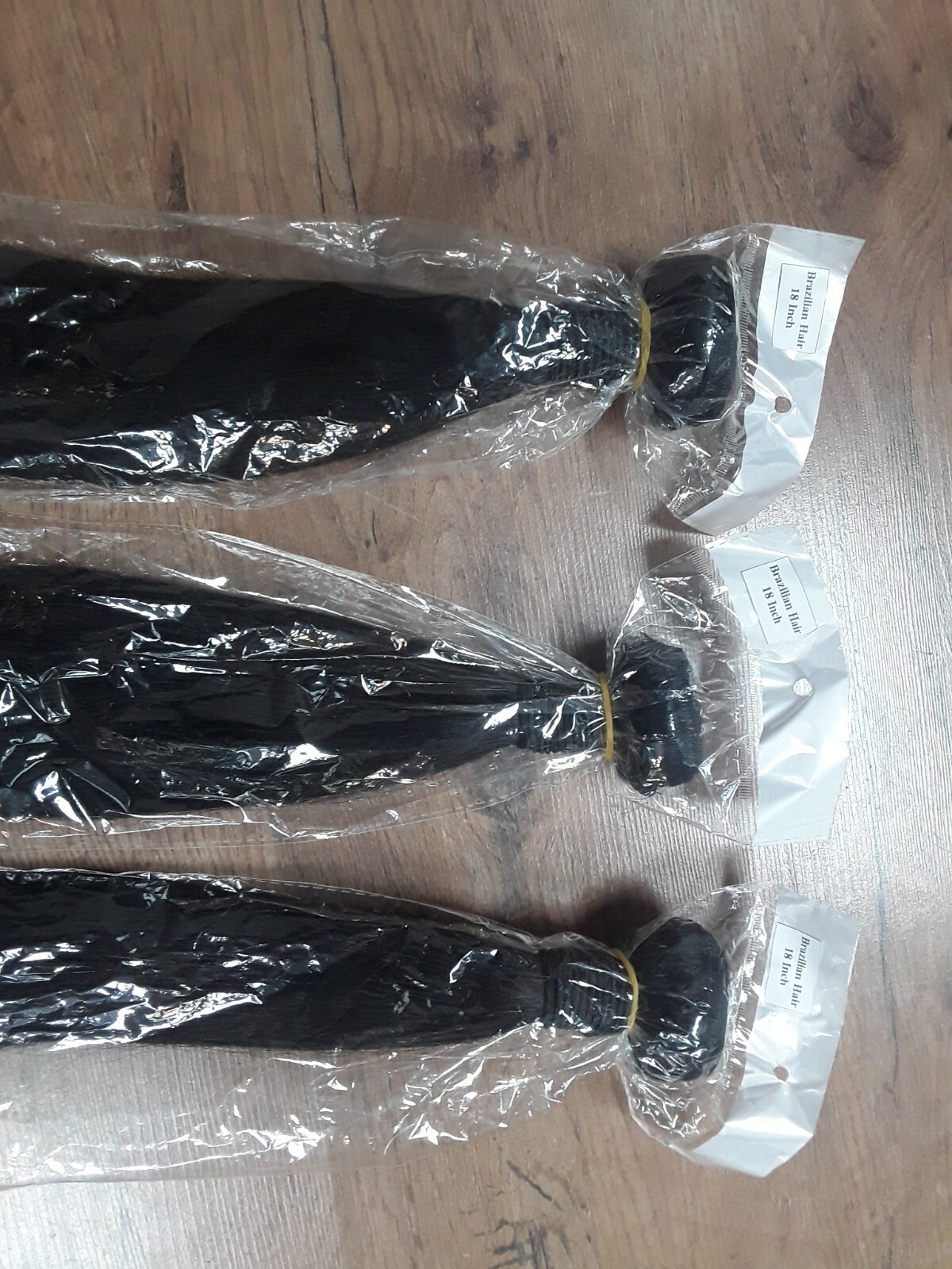 3BUNDLES BRAZILIAN VIRGIN HUMAN HAIR THICK SILKY STRAIGHT 18+18+18INCH 300g.12A