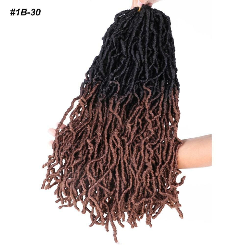 18″ Faux Synthetic Crochet Braiding Hair Curly Dreadlocks Hair Crochet Braids