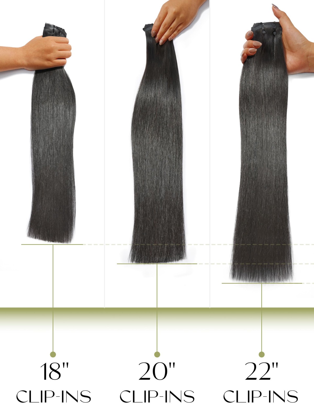 Frodio Clip Ins Hair Extensions Black Seamless Long Silky Straight Real Human