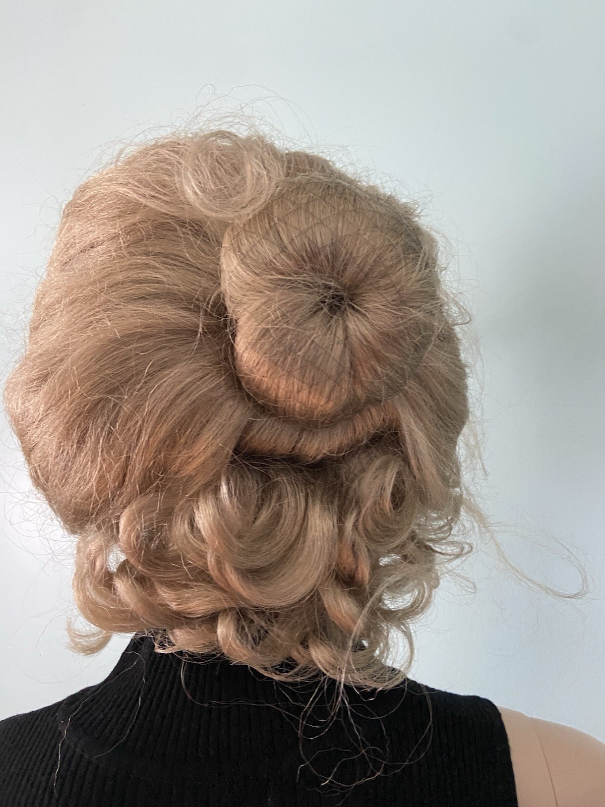 Blonde Marie Antoinette Victorian Wig Vintage Antique Bun Hair Cosplay Theatre