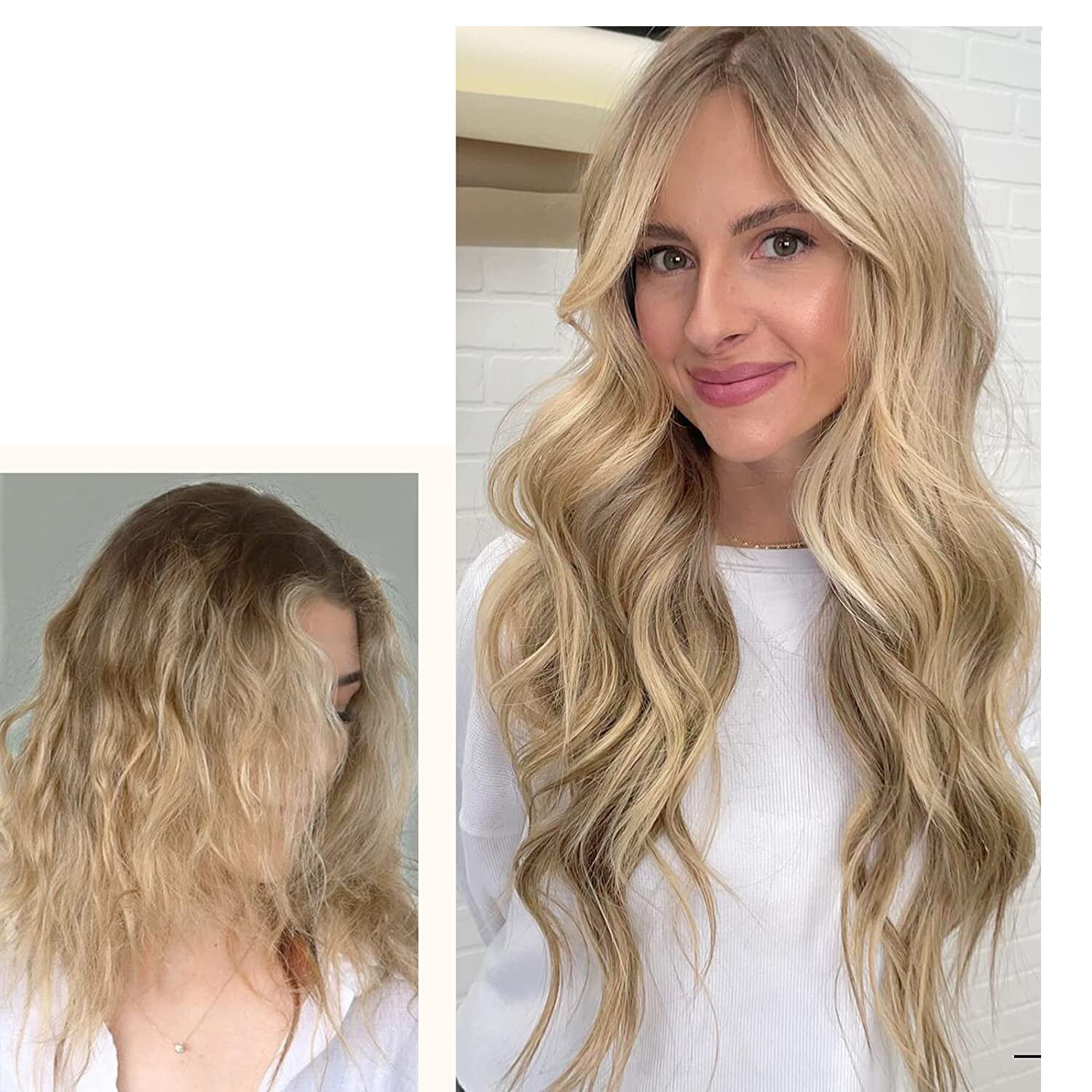 NEW 3/4 Machine Cap Half Wig Body Wave 100% Human Hair Remy Hair 3/4 Half Wig