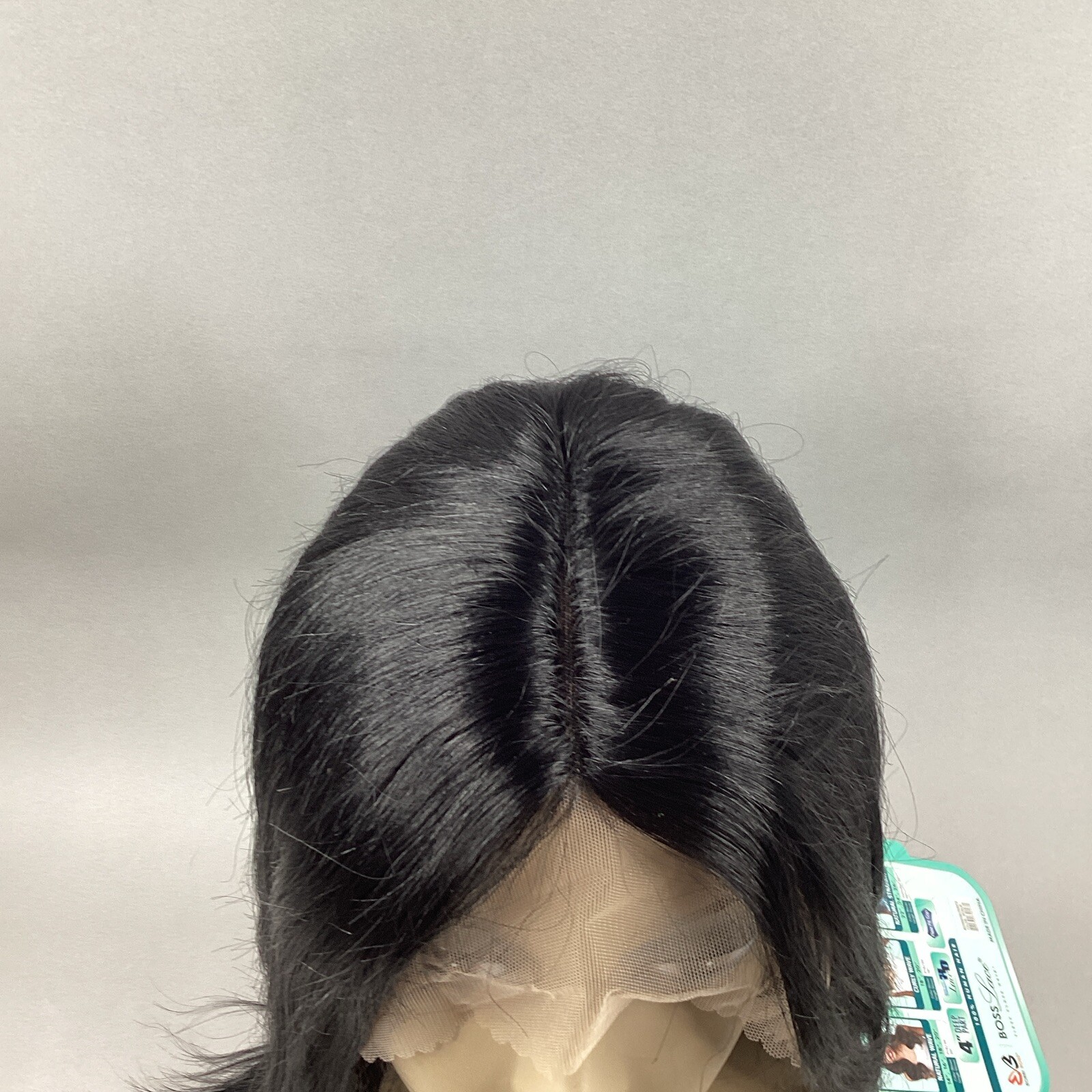 26″ Natural Straight Wig Natural Off Black 100% Human Hair Ear to Ear Lace Front