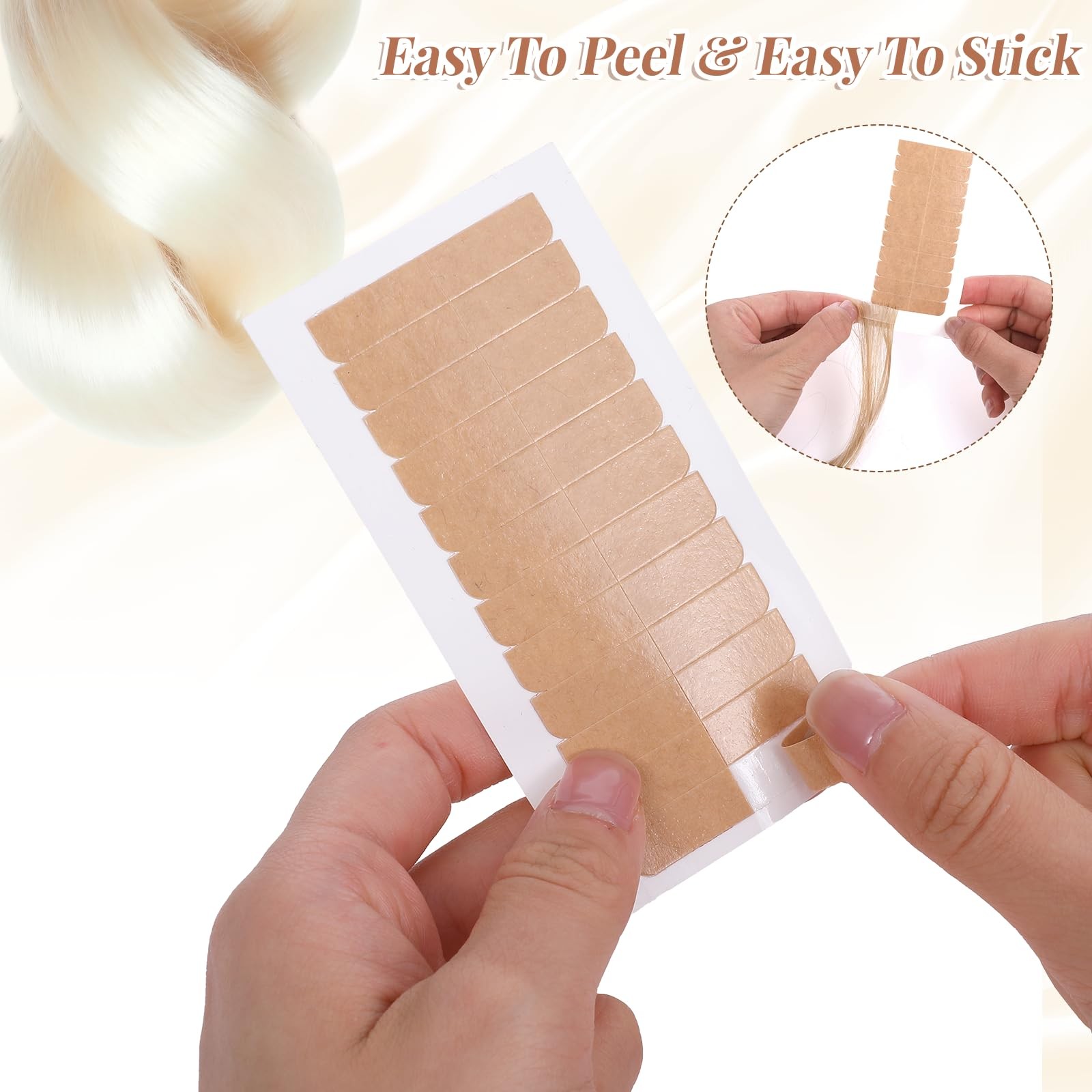ElevateTech 240 Pcs Hair Extension Tape, Double Sided Strong Adhesive Replace…