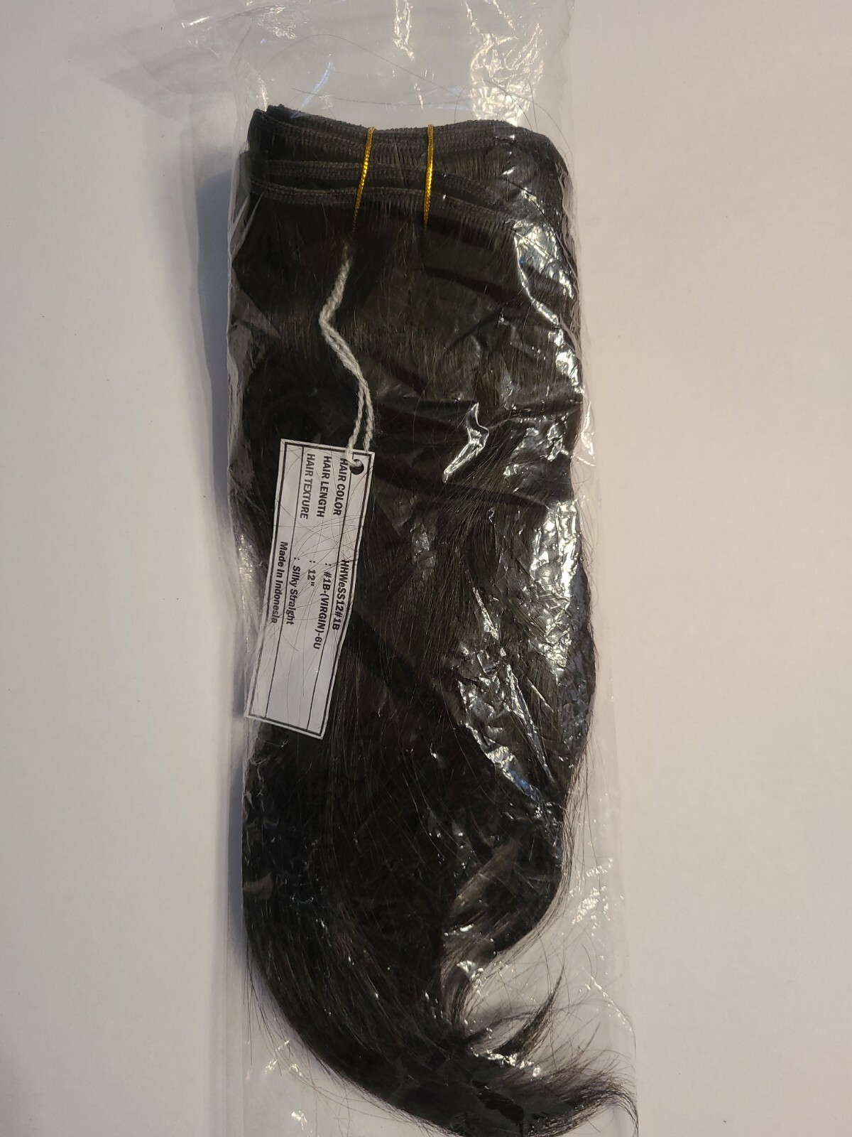 Human Hair #1B-(VIRGIN) 12″ Wig Sew In Bundle Made In INDONESIA