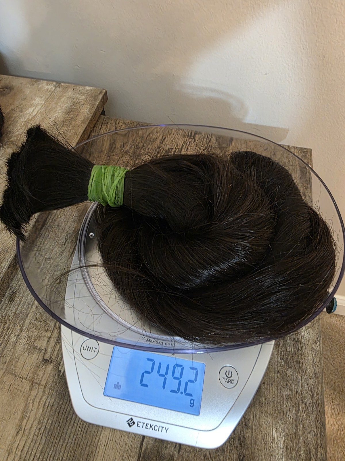 Black Human Hair Ponytail Straight Soft 42 inches 249.2g 1pc