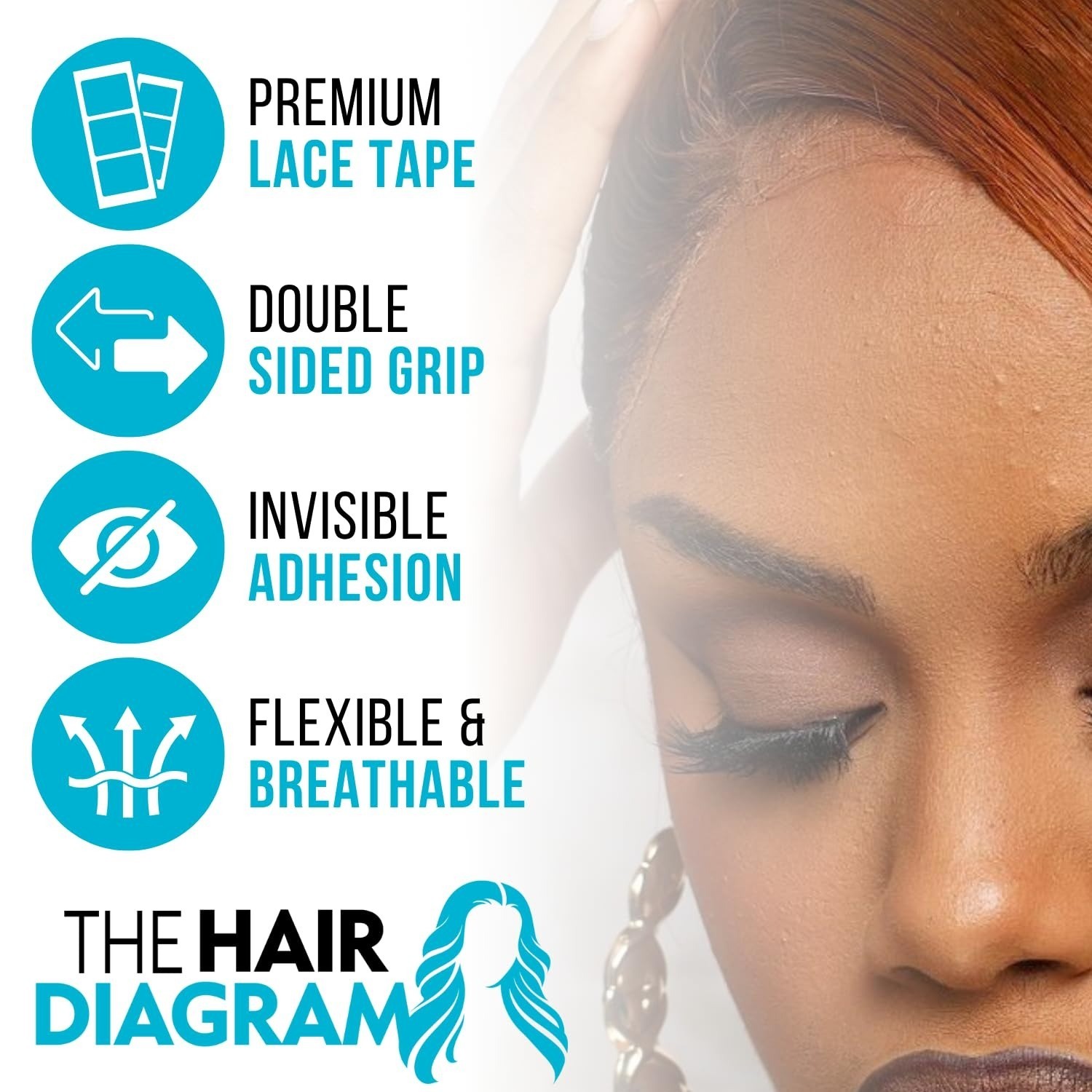 Bold Hold Lace Wig Tape 40ct Strong Double-Sided Invisible Adhesive Strong Hold