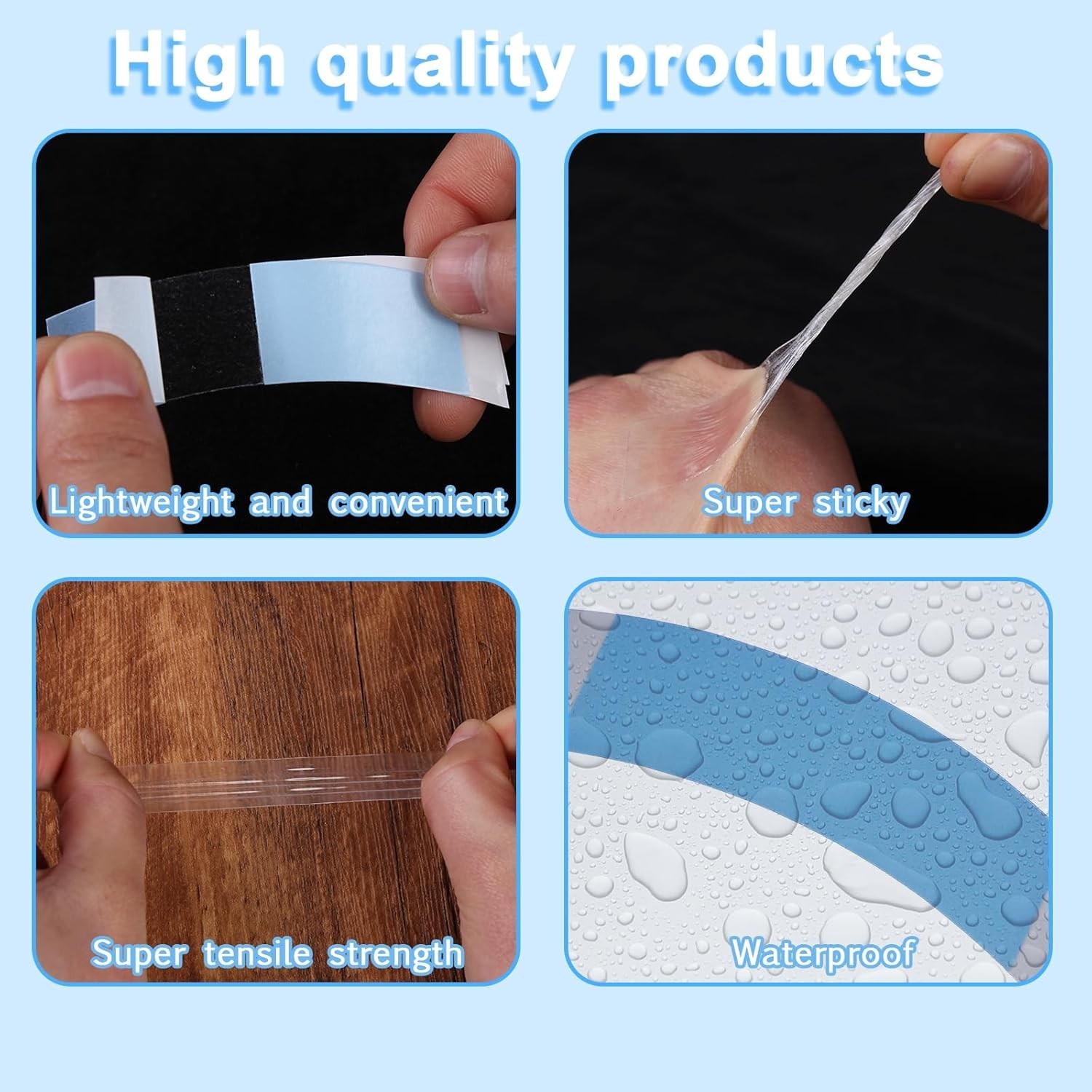 48pcs Double Sided Ultra Hold Waterproof Lace Glue for Front Lace Wig,B