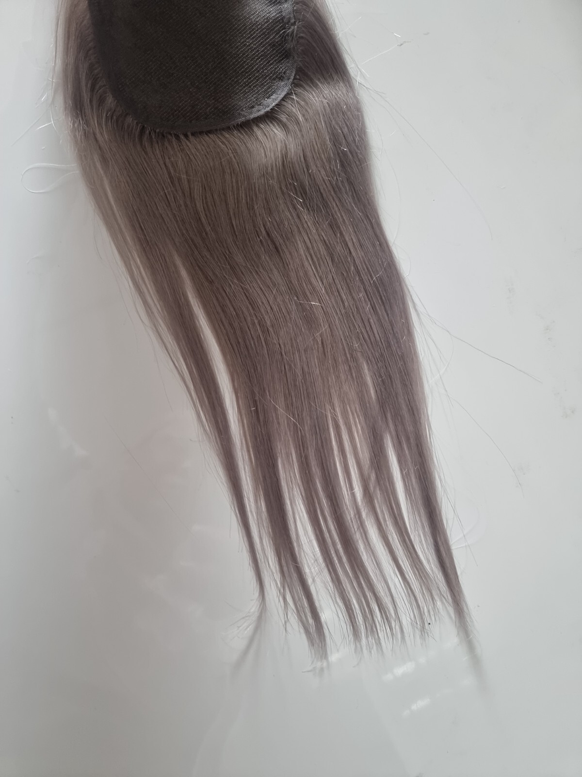 12INCH 4X4 PURE SILVER GREY LACE CLOSURE 100% BRAZILIAN HUMAN HAIR STRAIGHT 12A