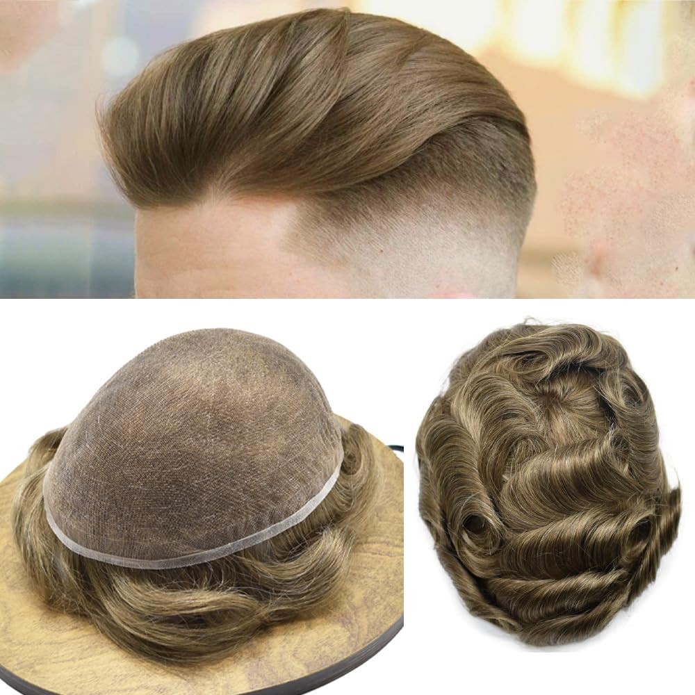 Full French Lace Hair Replacement System For Man Swiss Lace Men Toupee LACE
