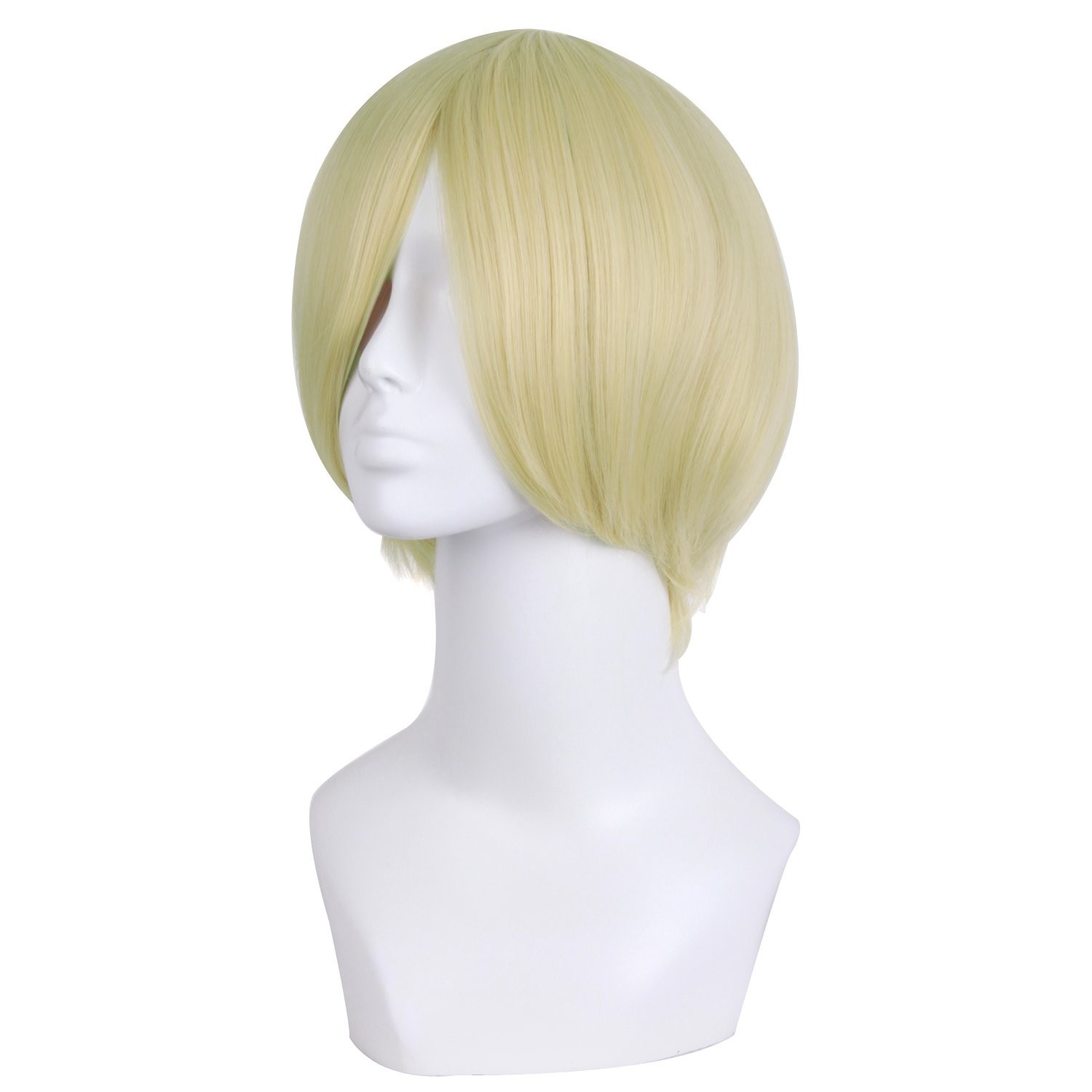 Luxurious 12-Inch Straight Blonde Cosplay Wig – Heat-Resistant & Stylish