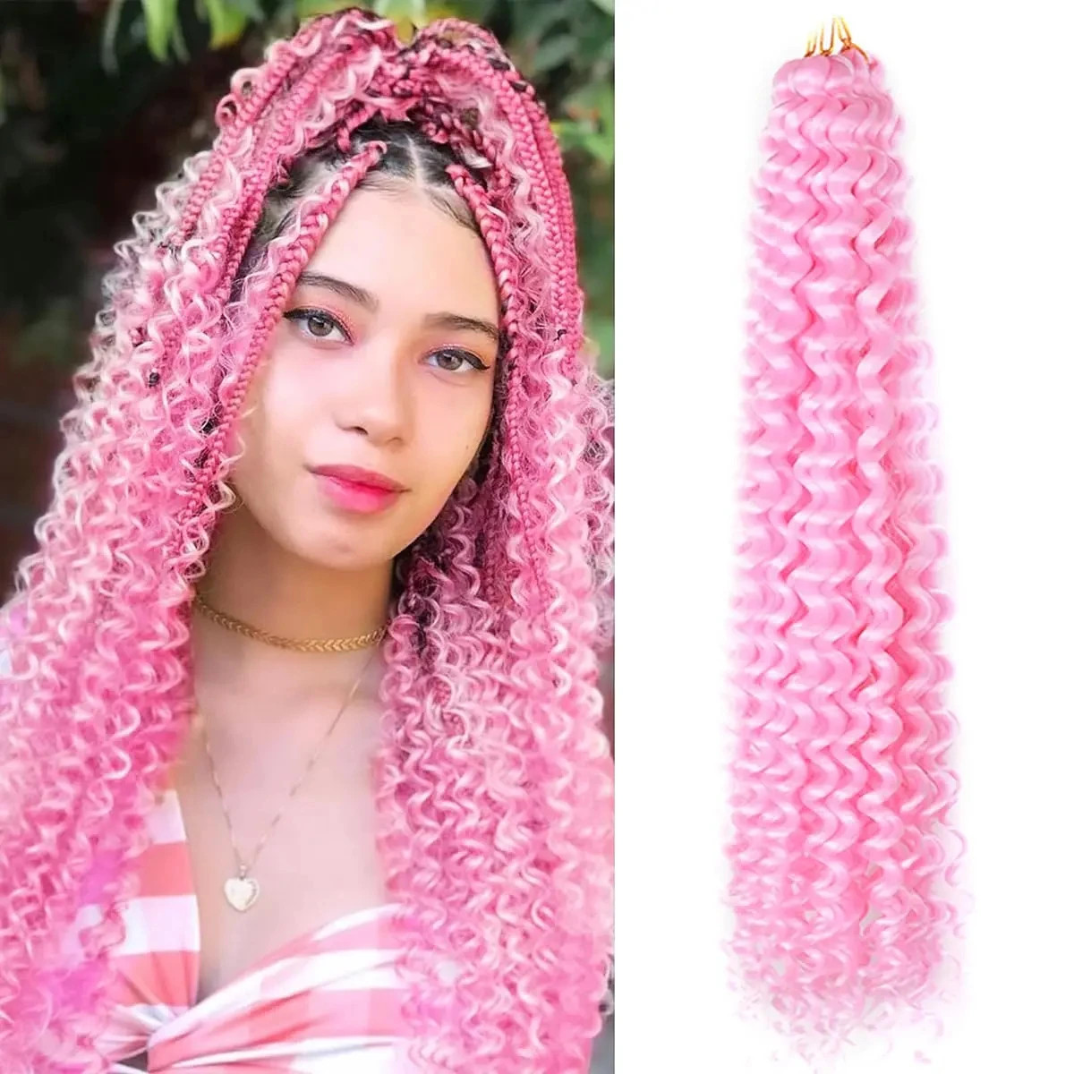 Ocean Wave Crochet Hair 28Inch Ariel Curly Synthetic Loose Deep Wave Braiding