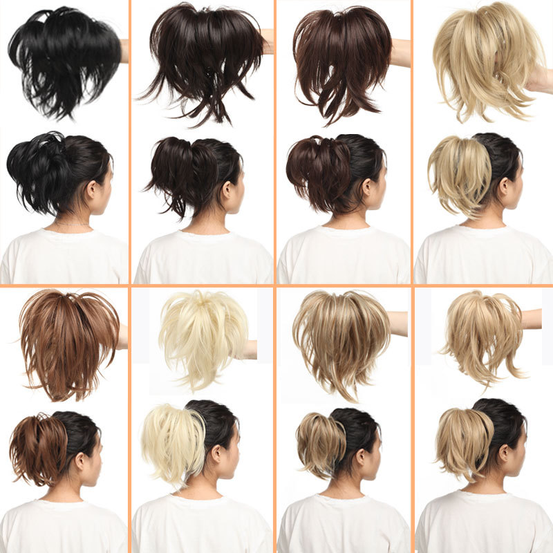 12” Short Straight Layered Bendable Ponytail Jaw Claw Clip In Hair Extension TA