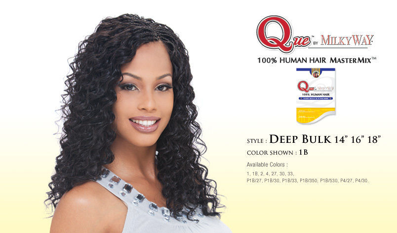 DEEP BULK 14″/16″/18″ – QUE BY MILKYWAY HUMAN HAIR MASTERMIX BRAID WAVY