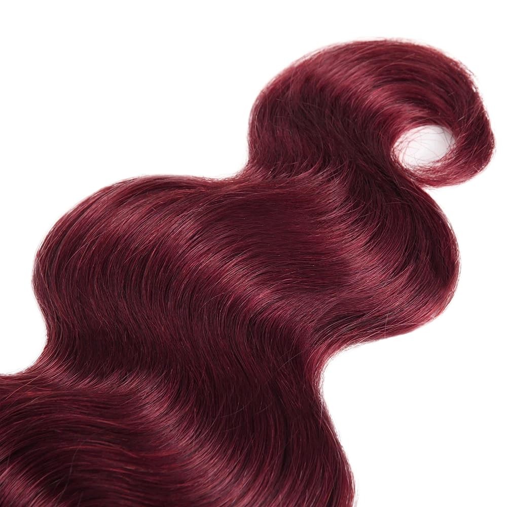 Vinmdonm Burgundy Bundles 99J Straight Human Hair 3 Bundles 16 18 20 Inch 8A