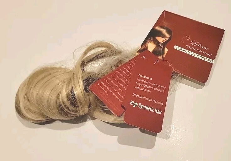 Florata Fashion Hair Clip-In Hair EXTENSIONS BLONDE. High Synthetic Hair 26″