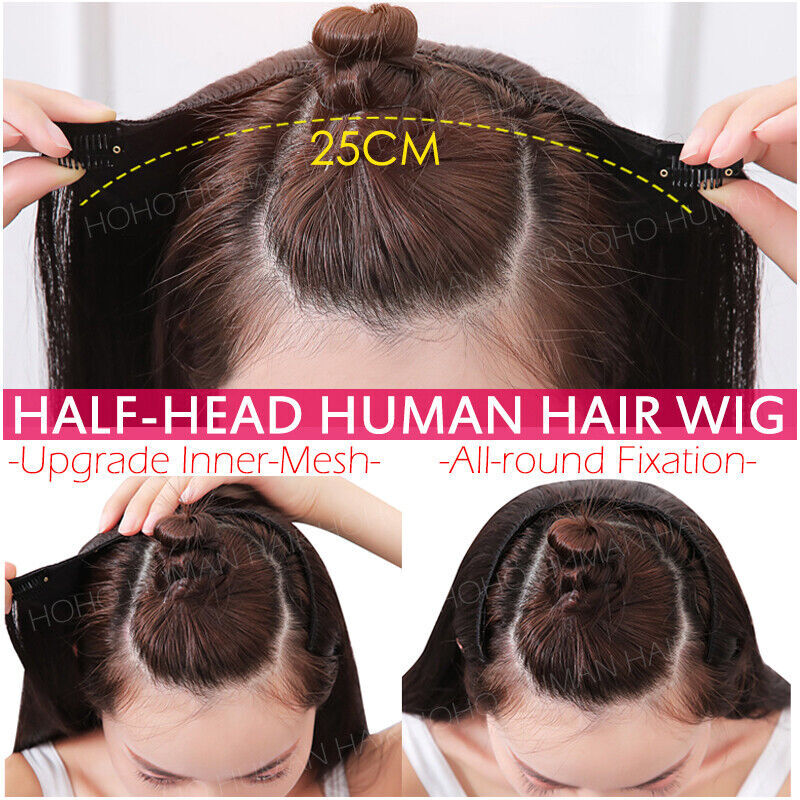 One Piece 100% Real Remy Clip In Human Hair Extensions 3/4Full Head Any Color US