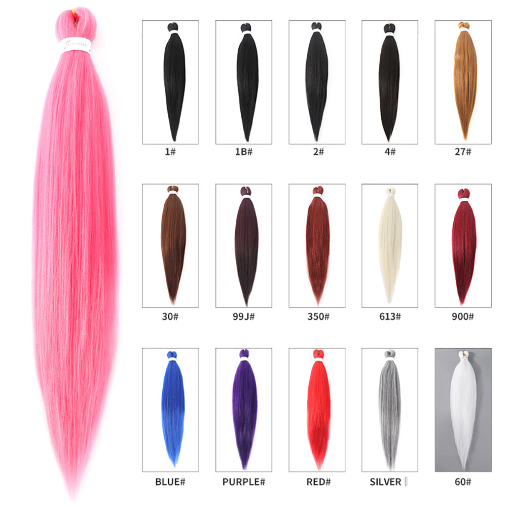26″ Braiding Hair Pre Stretched Yaki Hair Extensions for Braids Easy to Braiding