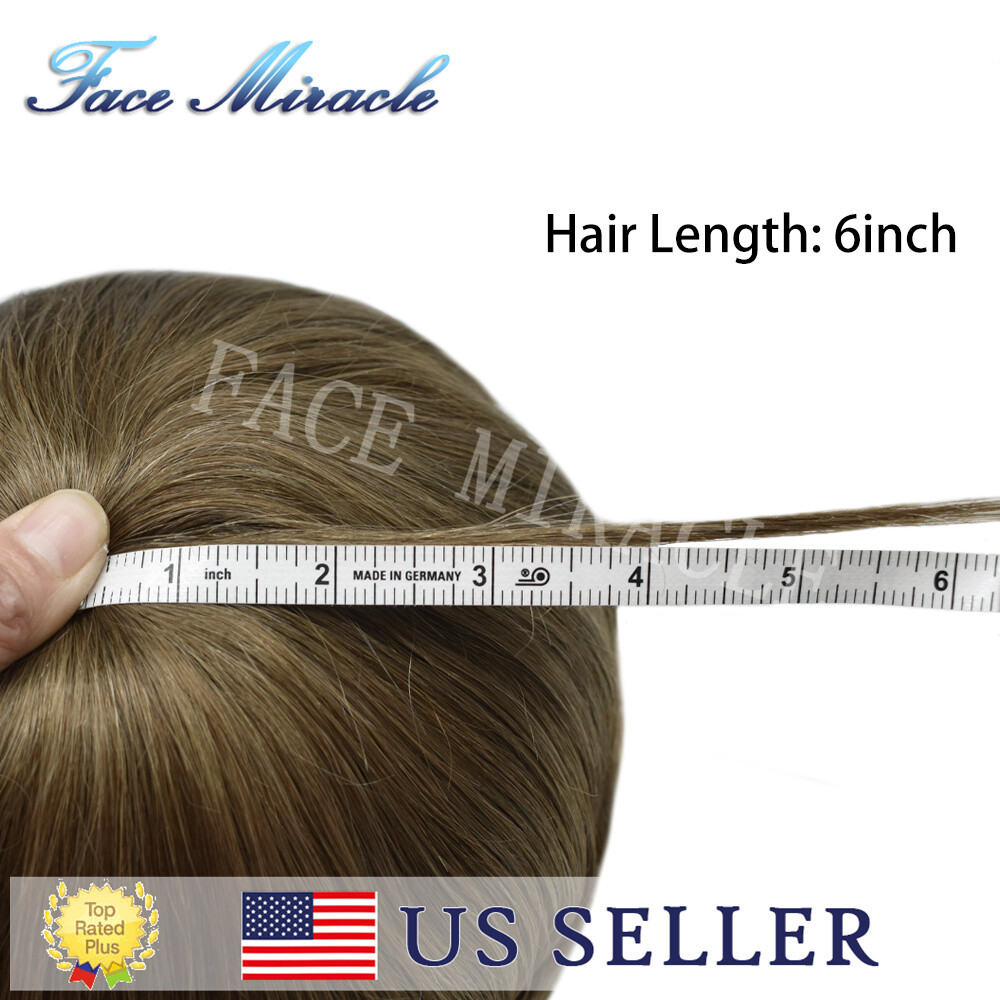 Full Poly Toupee for Men Human Hair System 0.1MM Skin PU Toupee Hair for Man Wig