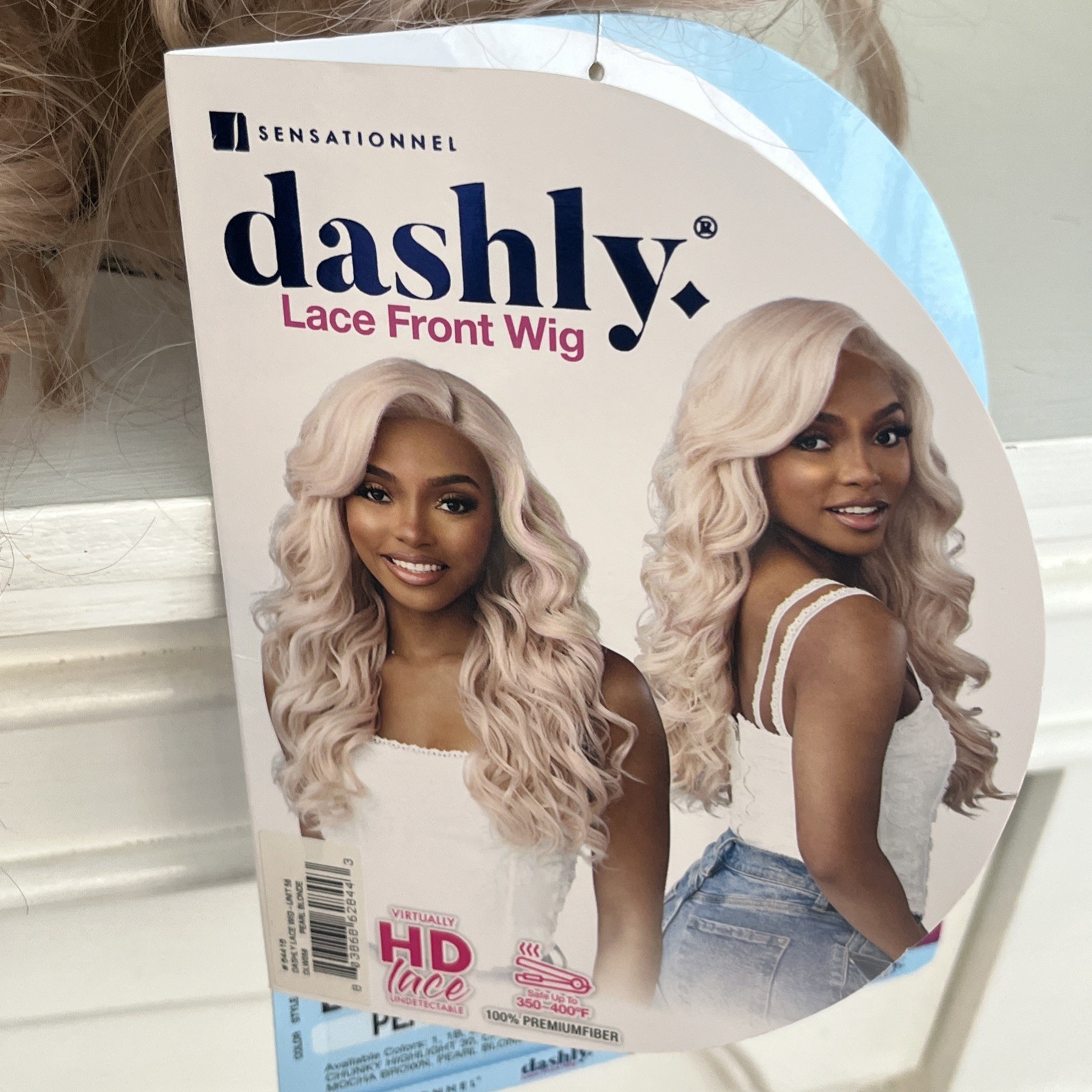 Sensationnel Lace Front Wig Pearl Blonde Long Hair New Dashly Unit 56