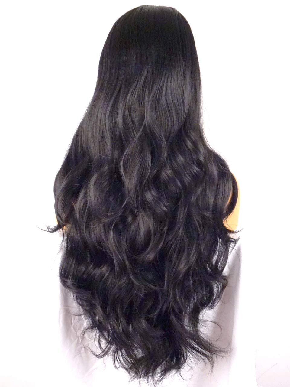 Long black straight Angel’s Desire wig Costume 30 in wig Wavy Curly 29.5 inch…