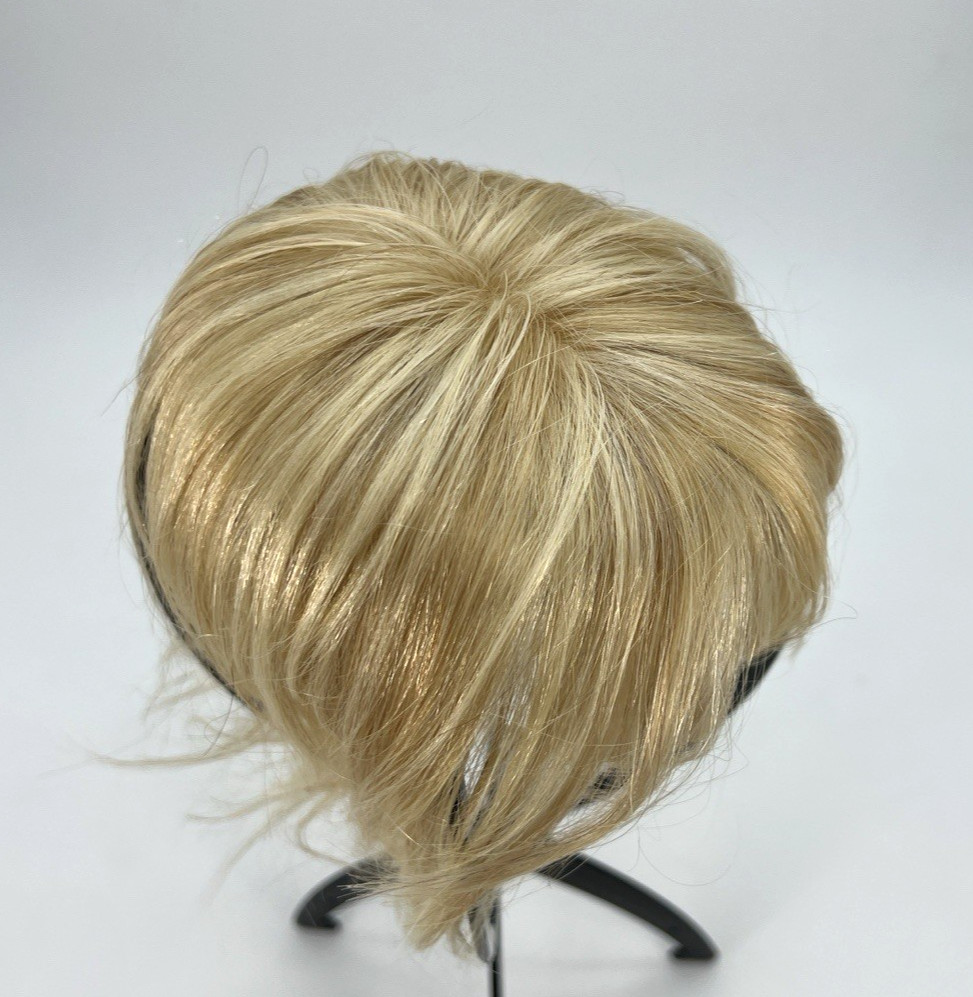 Ash Blonde Bleach Blonde Highlight 8in 100% Human Hair Women Hair Topper