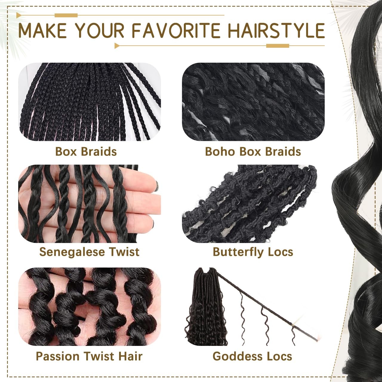Su‌Yiapiy French Curl Braiding Hair 24 Inch Pre Stretched Bouncy Braiding Hair