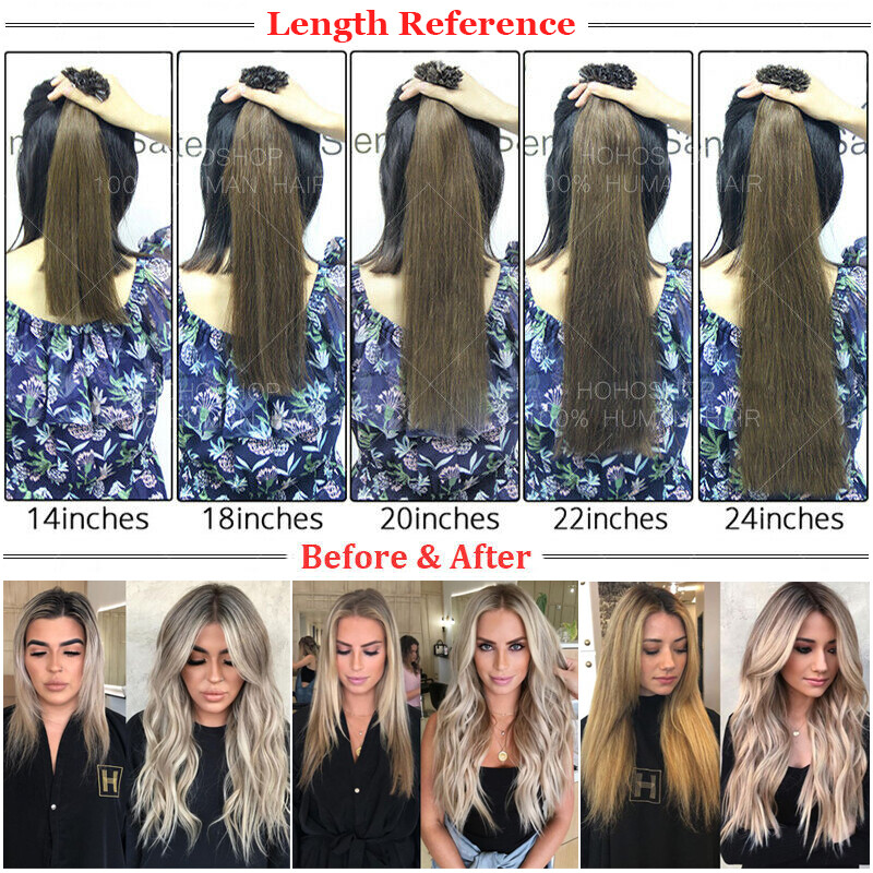 I-Tip Stick 100% Remy Human Hair Extensions Micro Nano Ring Pre Bonded 1G THICK