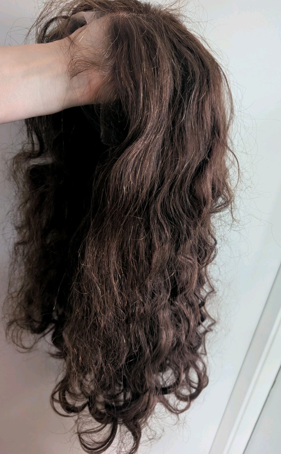 Women’s Human Hair 24 Chocolate Brown Lace Front Deep Wave with Baby Hair 13×4