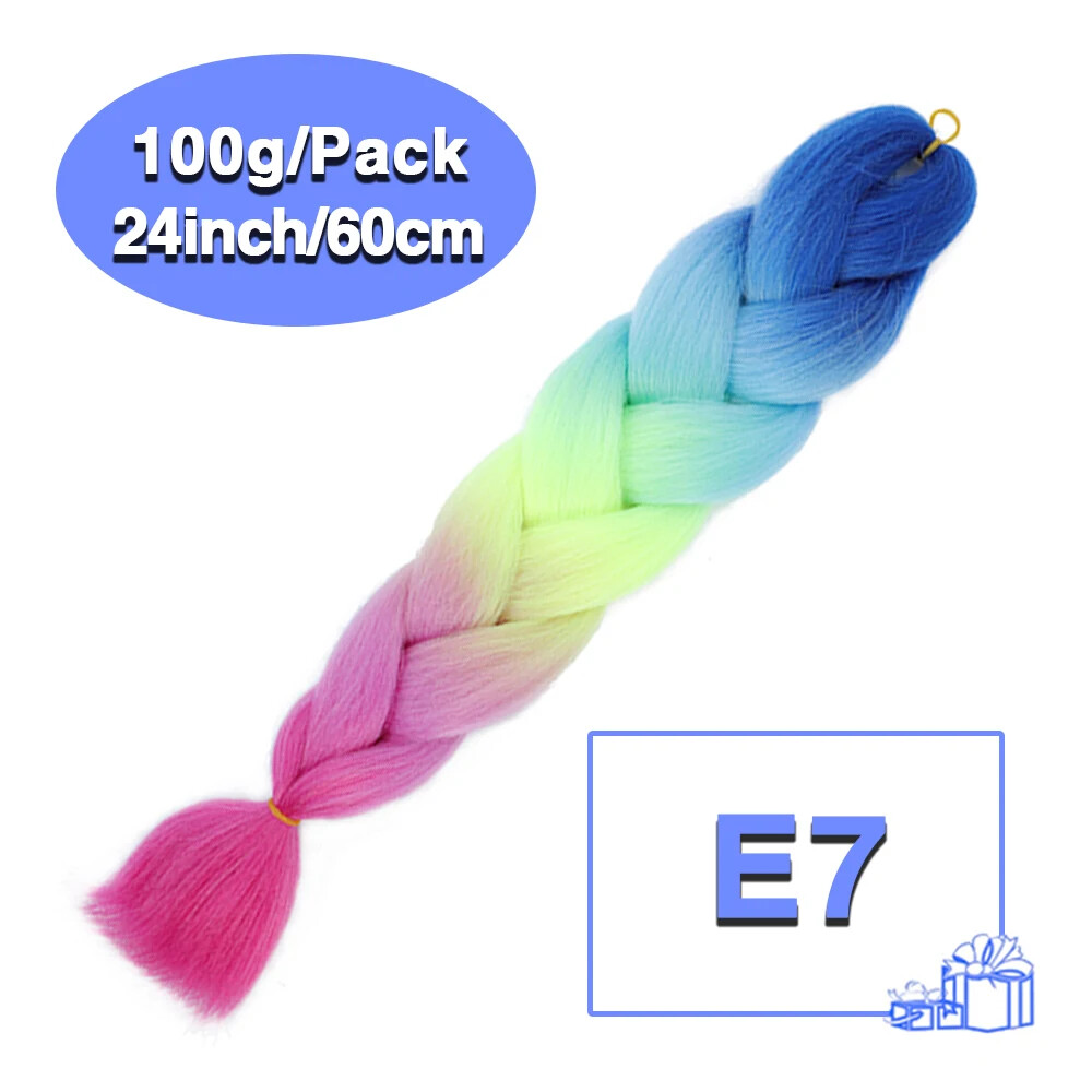 1 Pack 24Inch Synthetic Braiding Hair Synthetic Crochet Braids Hair Extensions