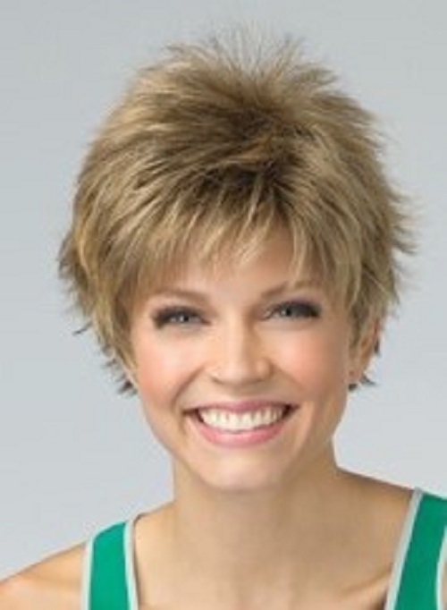“LIZZY” RENE OF PARIS HI FASHION WIG *ROOTED COLORS SHORT SPIKEY