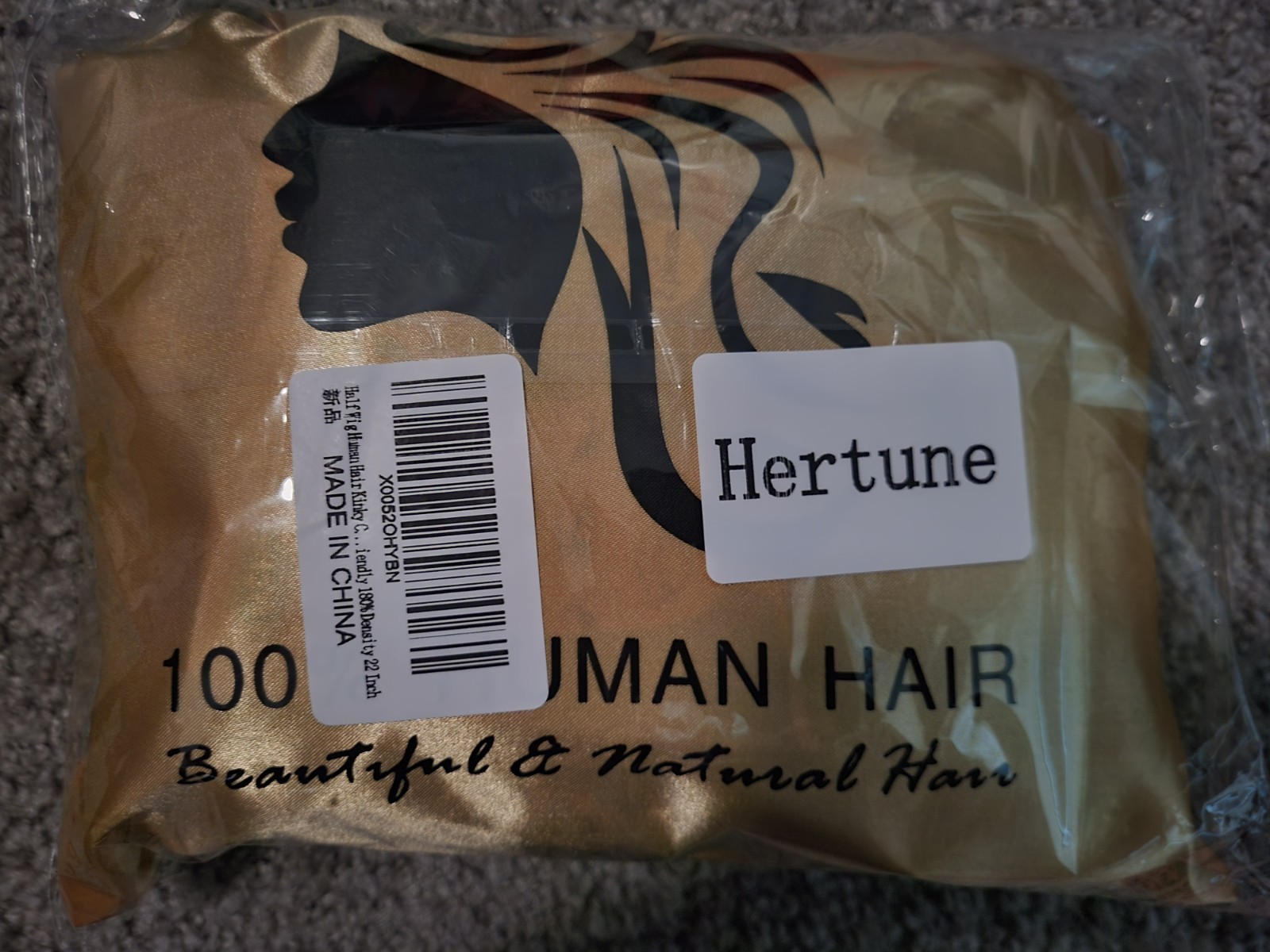 Half Wig Human Hair Kinky Curly Wear & Go Glueless Flip Over 180% Density 22Inch