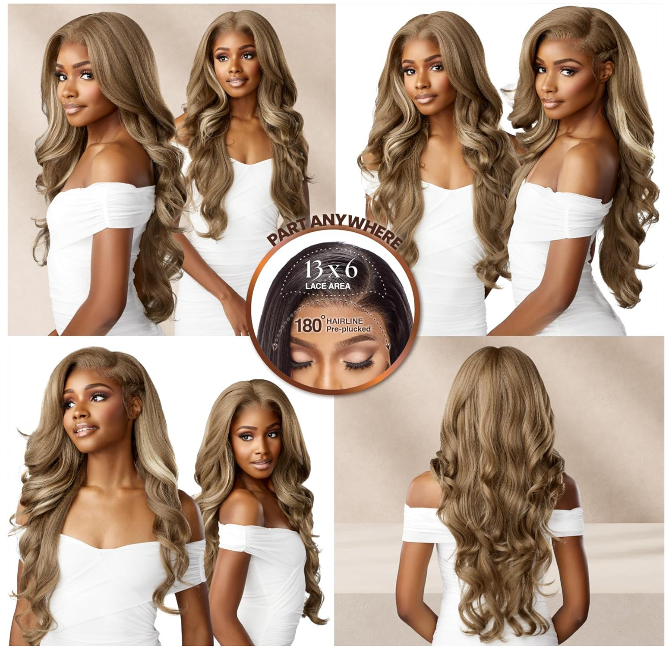 Sensationnel Bare Lace 13X6 Wigs Unit 4 Glueless Synthetic 1B OFFBLACK