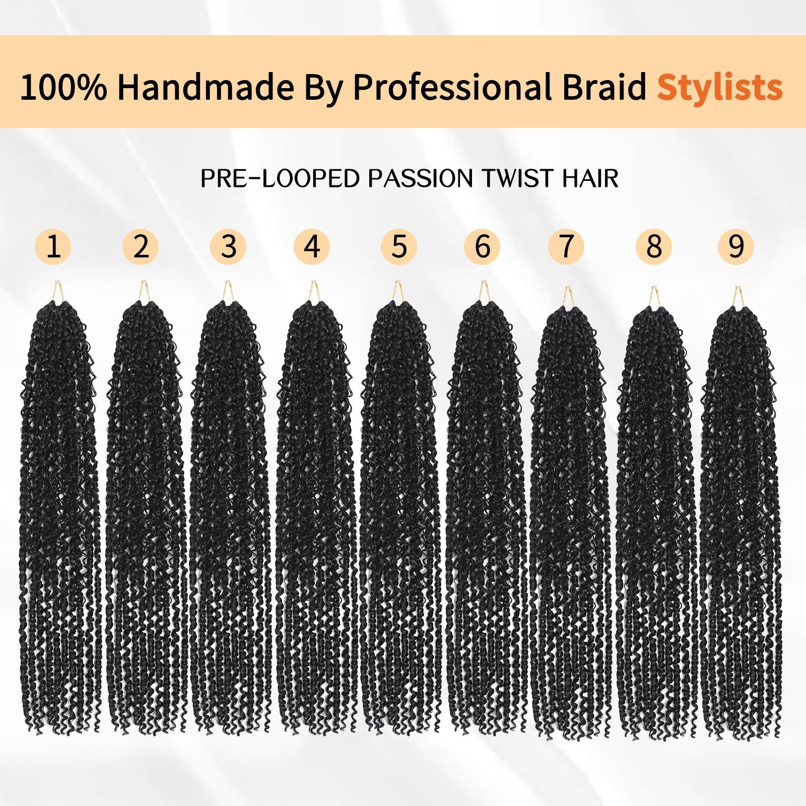 Molleas Passion Twist Hair 18Inch Boho Passion Twist Crochet Hair 9Pack Pre