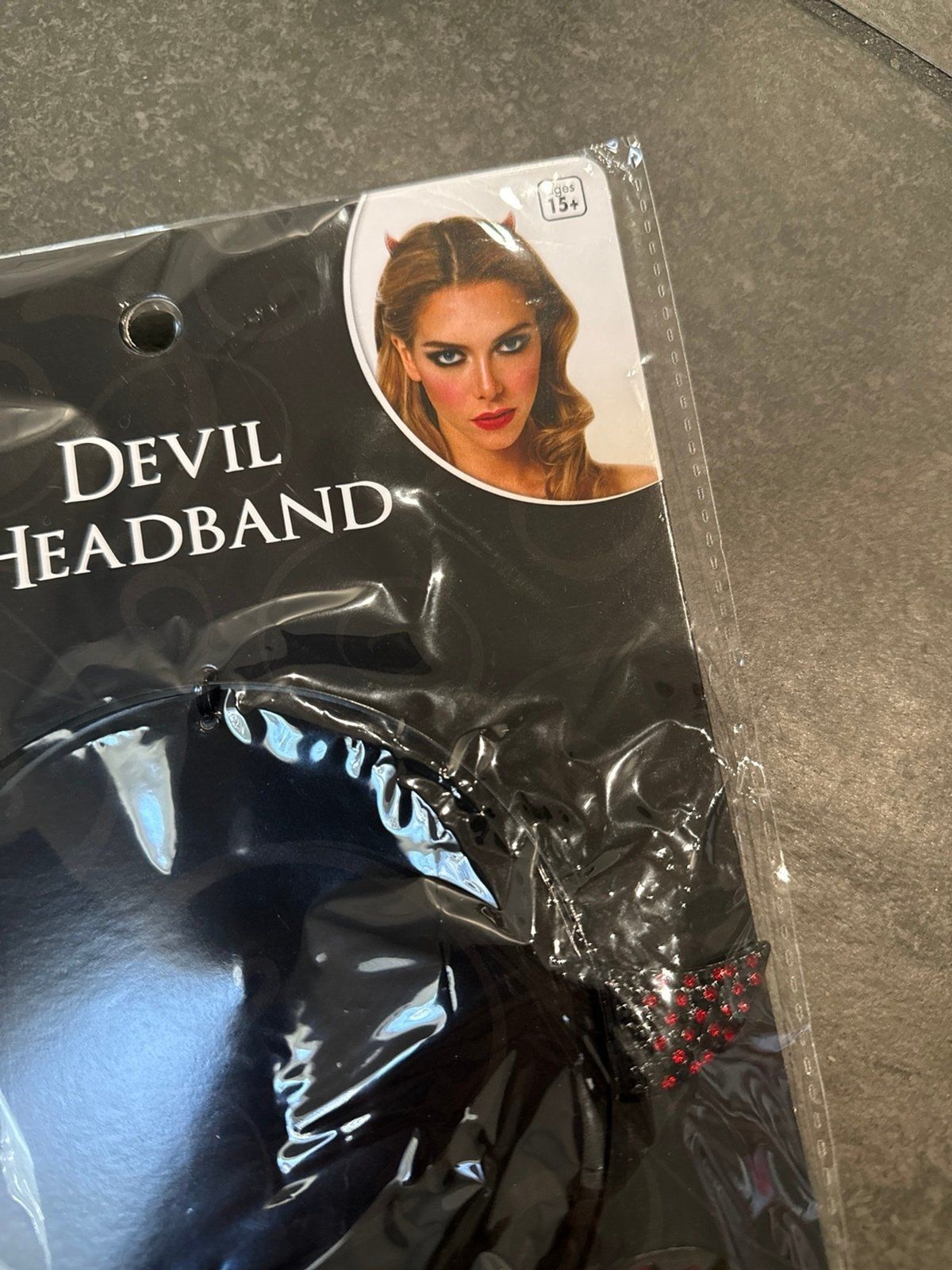 NEW Devil Horns Red Bling Stones Costume Ears Halloween Headband